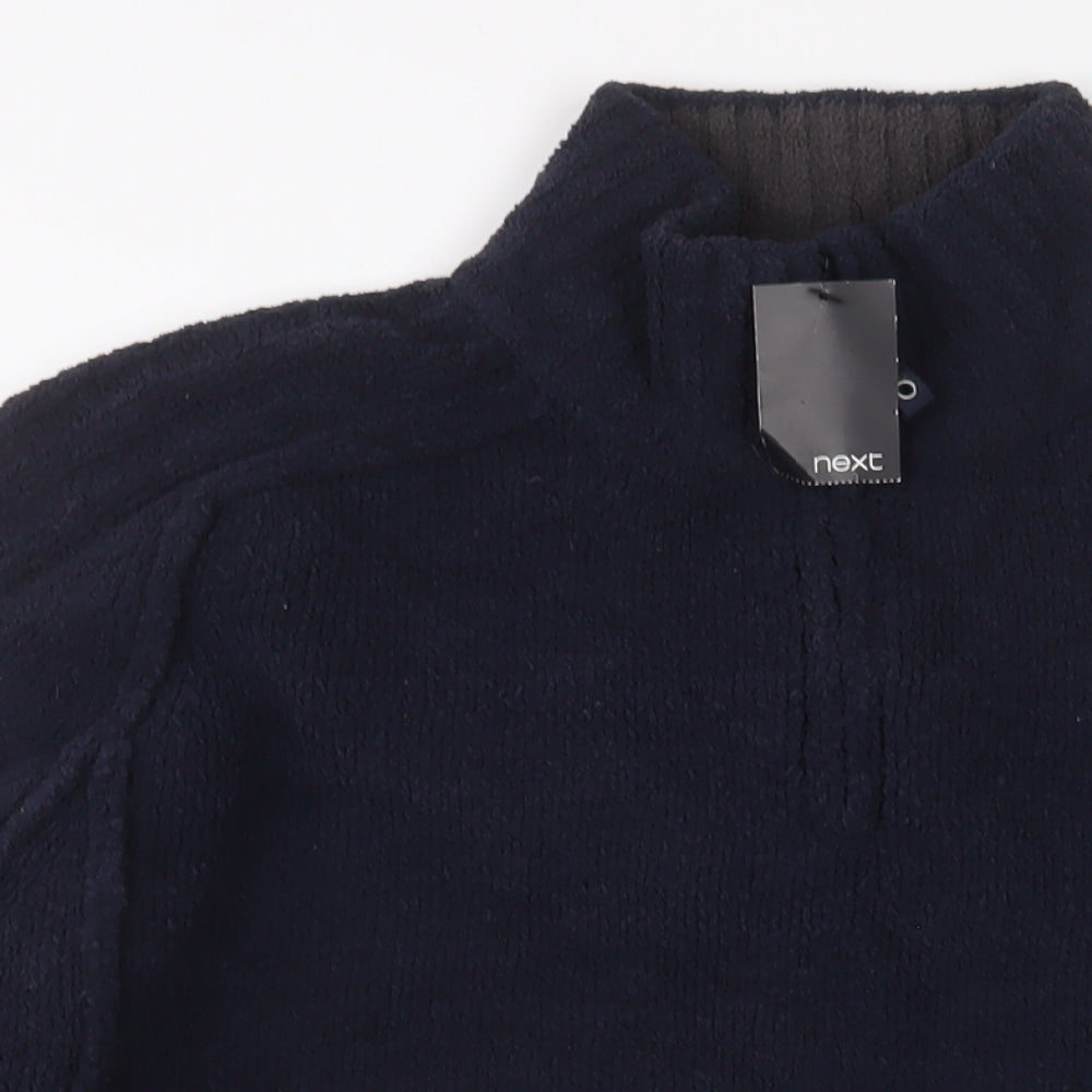 NEXT Mens Blue Polyester Pullover Sweatshirt Size L - 1/4 Zip