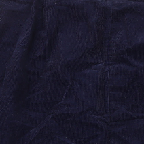 Damart Womens Blue Cotton A-Line Skirt Size 24 Button