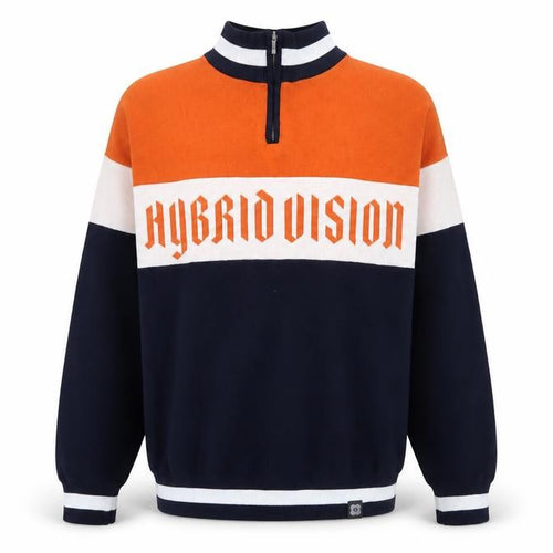 Hybrid Vision Mens Multicoloured High Neck Striped Acrylic Pullover Jumper Size S Long Sleeve
