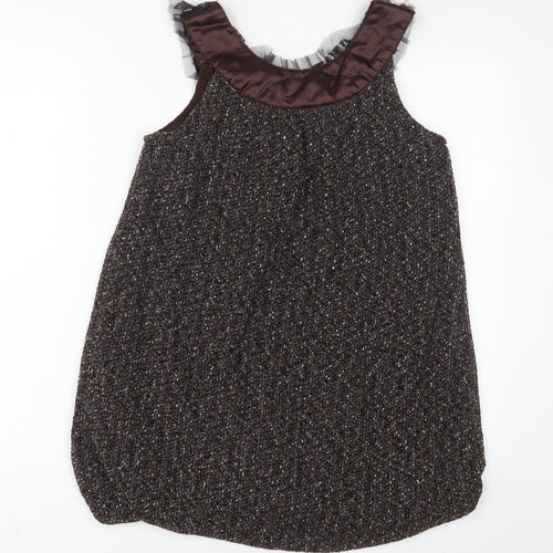 Pussycat London Womens Brown Polyester Tunic Tank Size S Scoop Neck