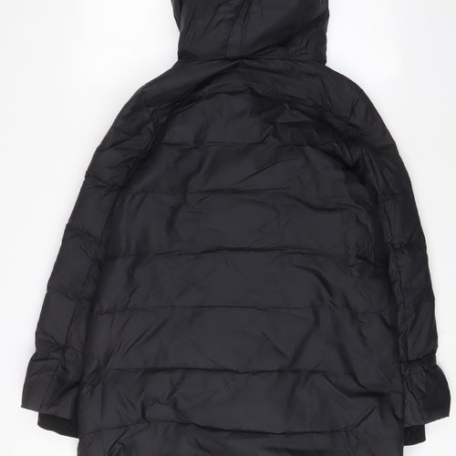 Zara Womens Black Jacket Coat Size S Zip - Zip Pockets
