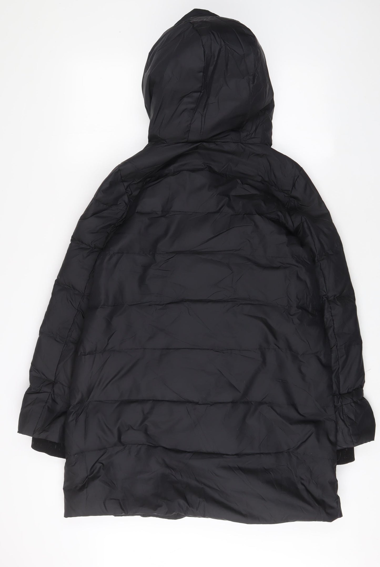 Zara Womens Black Jacket Coat Size S Zip - Zip Pockets