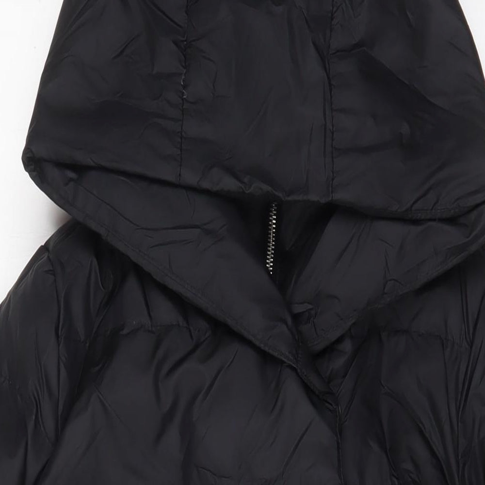 Zara Womens Black Jacket Coat Size S Zip - Zip Pockets