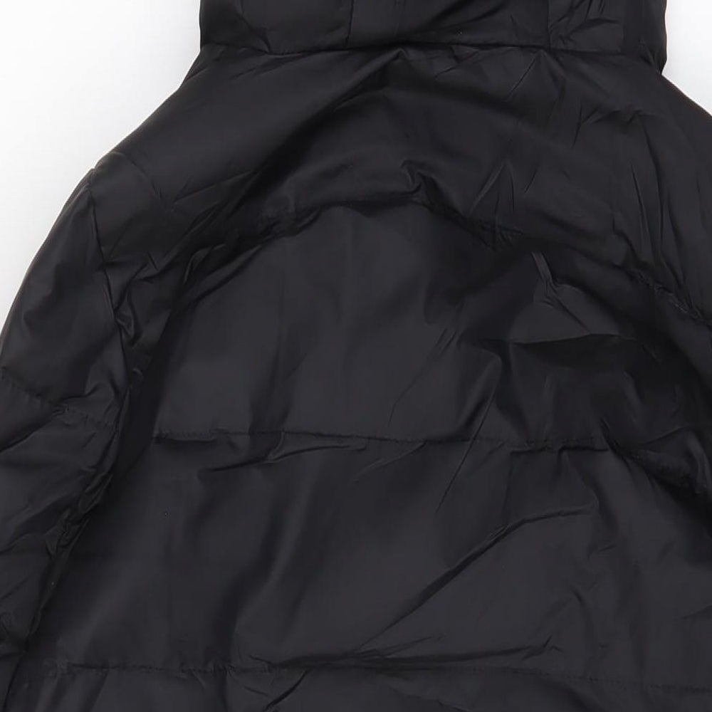 Zara Womens Black Jacket Coat Size S Zip - Zip Pockets