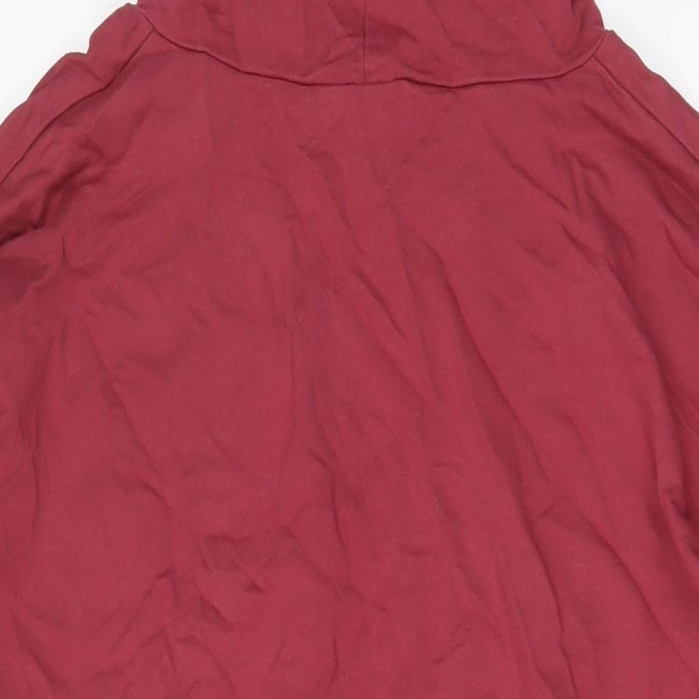 ASOS Womens Pink Cotton Jumper Dress Size 14 Crew Neck Pullover - Oversized