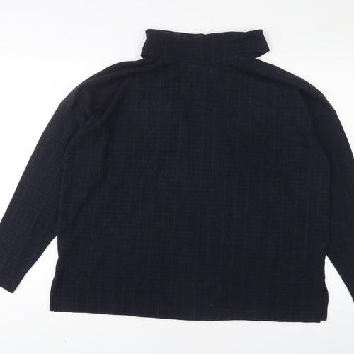 NEXT Womens Blue Plaid Polyester Pullover Sweatshirt Size 20 Pullover