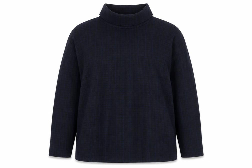 Next Womens Blue Plaid Polyester Pullover Sweatshirt Size 20 Pullover