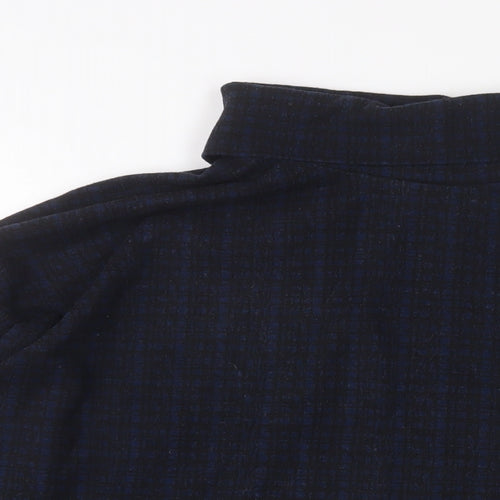 NEXT Womens Blue Plaid Polyester Pullover Sweatshirt Size 20 Pullover