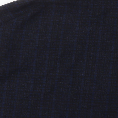 NEXT Womens Blue Plaid Polyester Pullover Sweatshirt Size 20 Pullover
