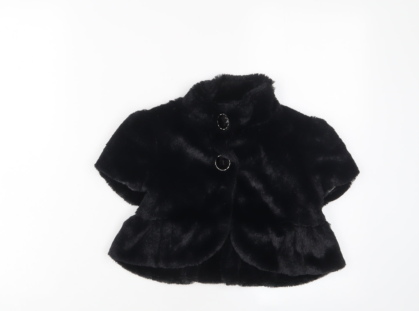 New Look Girls Black Jacket Size 10 Years Button
