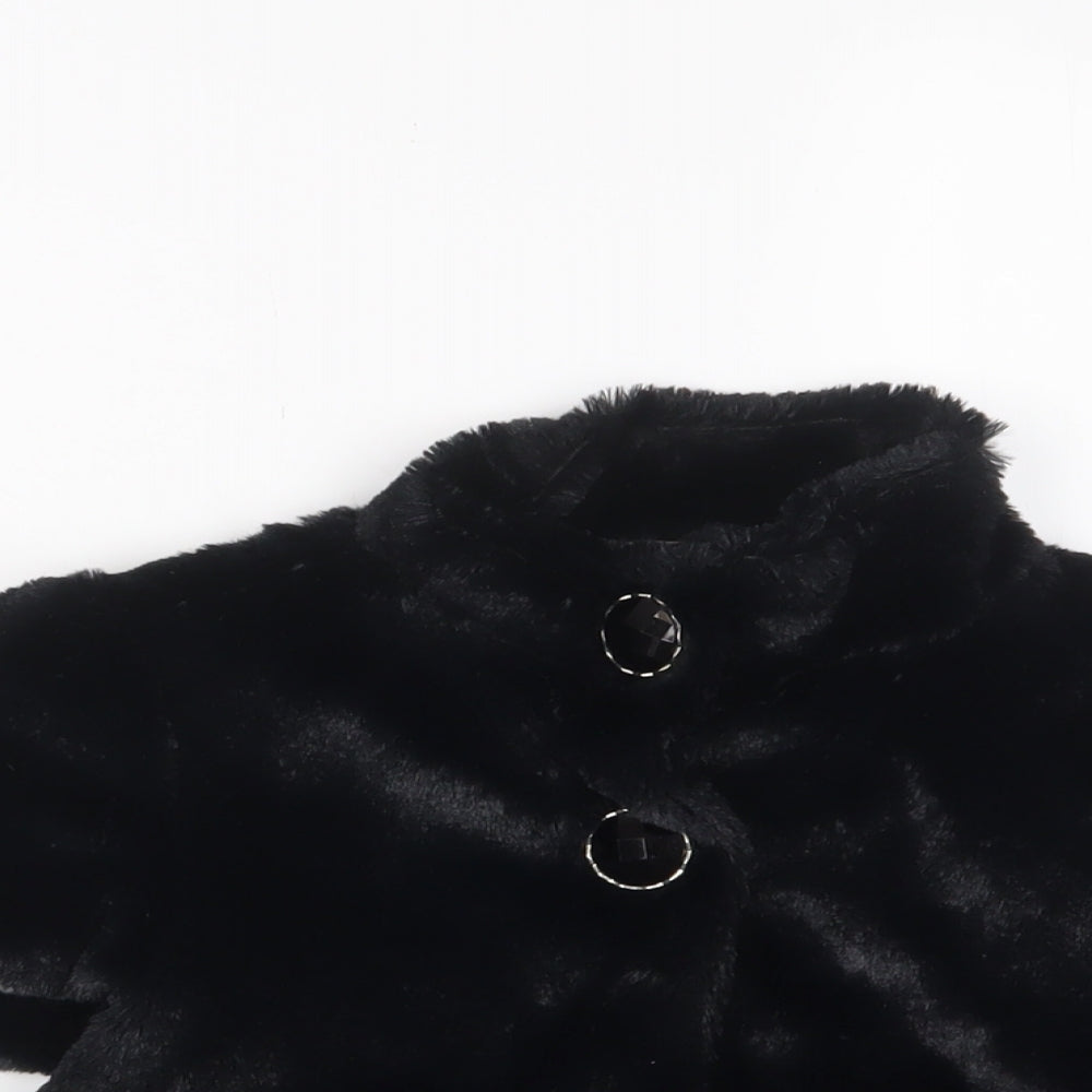 New Look Girls Black Jacket Size 10 Years Button