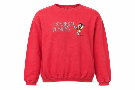 Somers Womens Pink Cotton Pullover Sweatshirt Size L Pullover - Universal Studios Florida Fred Flintstone