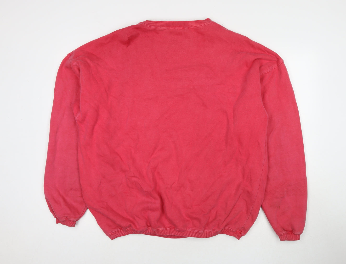 Somers Womens Pink Cotton Pullover Sweatshirt Size L Pullover - Universal Studios Florida Fred Flintstone