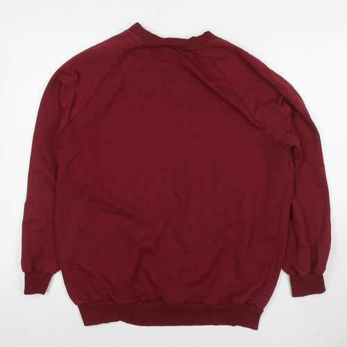 JD Williams Womens Red Cotton Pullover Sweatshirt Size 16 Pullover