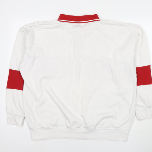Divided by H&M Mens White Cotton Henley Sweatshirt Size M - Montreux