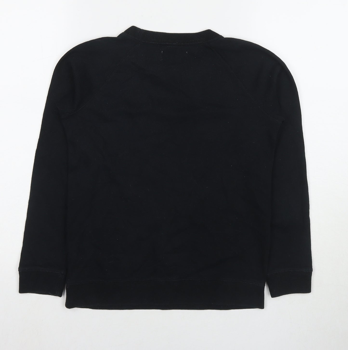 Jack Wills Womens Black Cotton Pullover Sweatshirt Size 6 Pullover