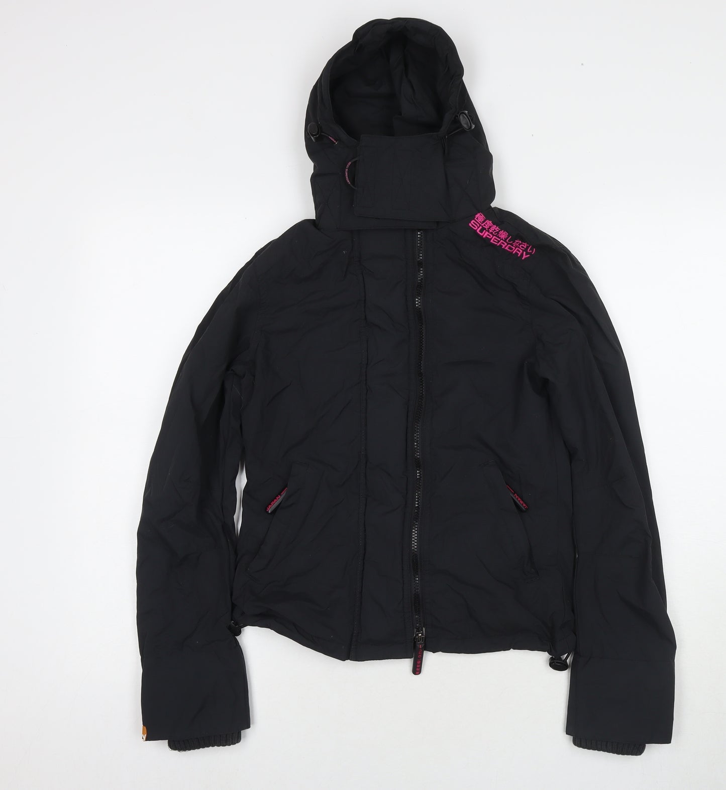 Superdry Womens Black Jacket Size XS Zip