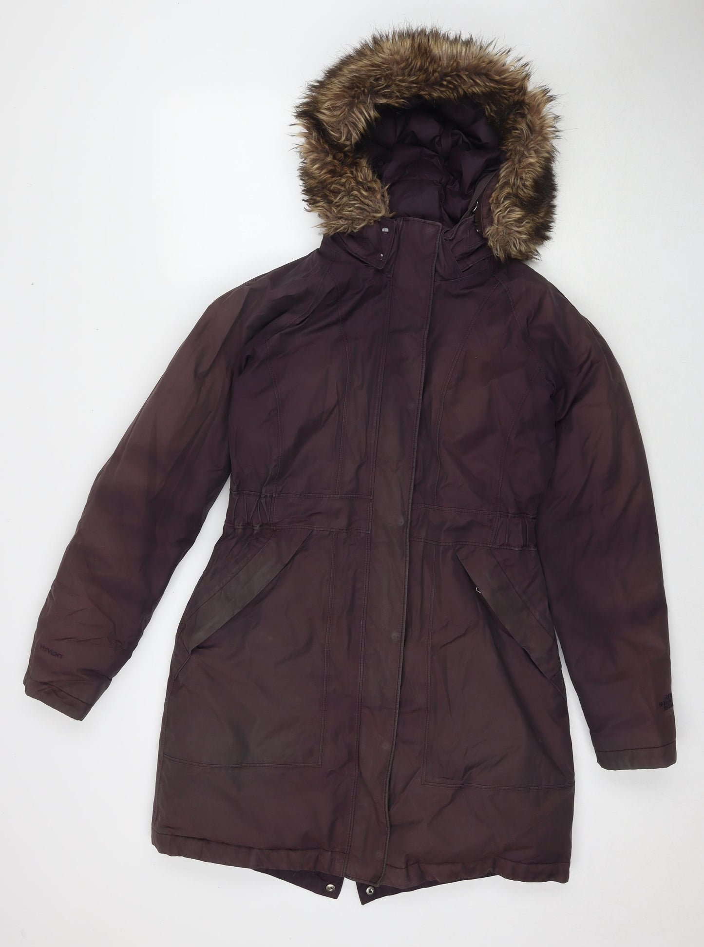 The North Face Womens Purple Parka Jacket Size S Zip