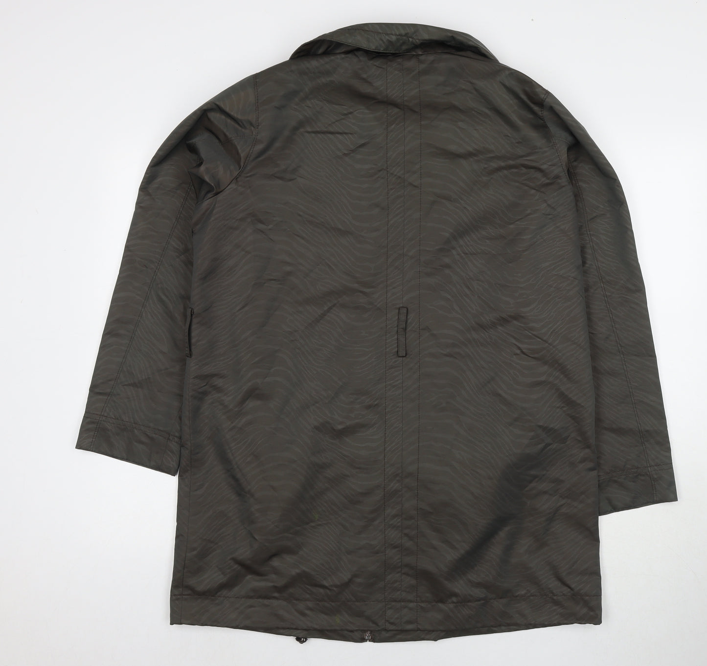 Marks and Spencer Womens Brown Parka Jacket Size 14 Zip