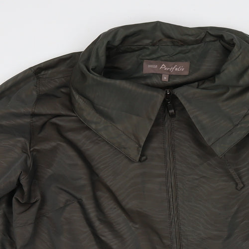 Marks and Spencer Womens Brown Parka Jacket Size 14 Zip