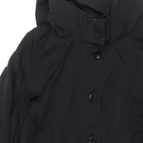 Marks and Spencer Womens Black Parka Coat Size 18 Zip