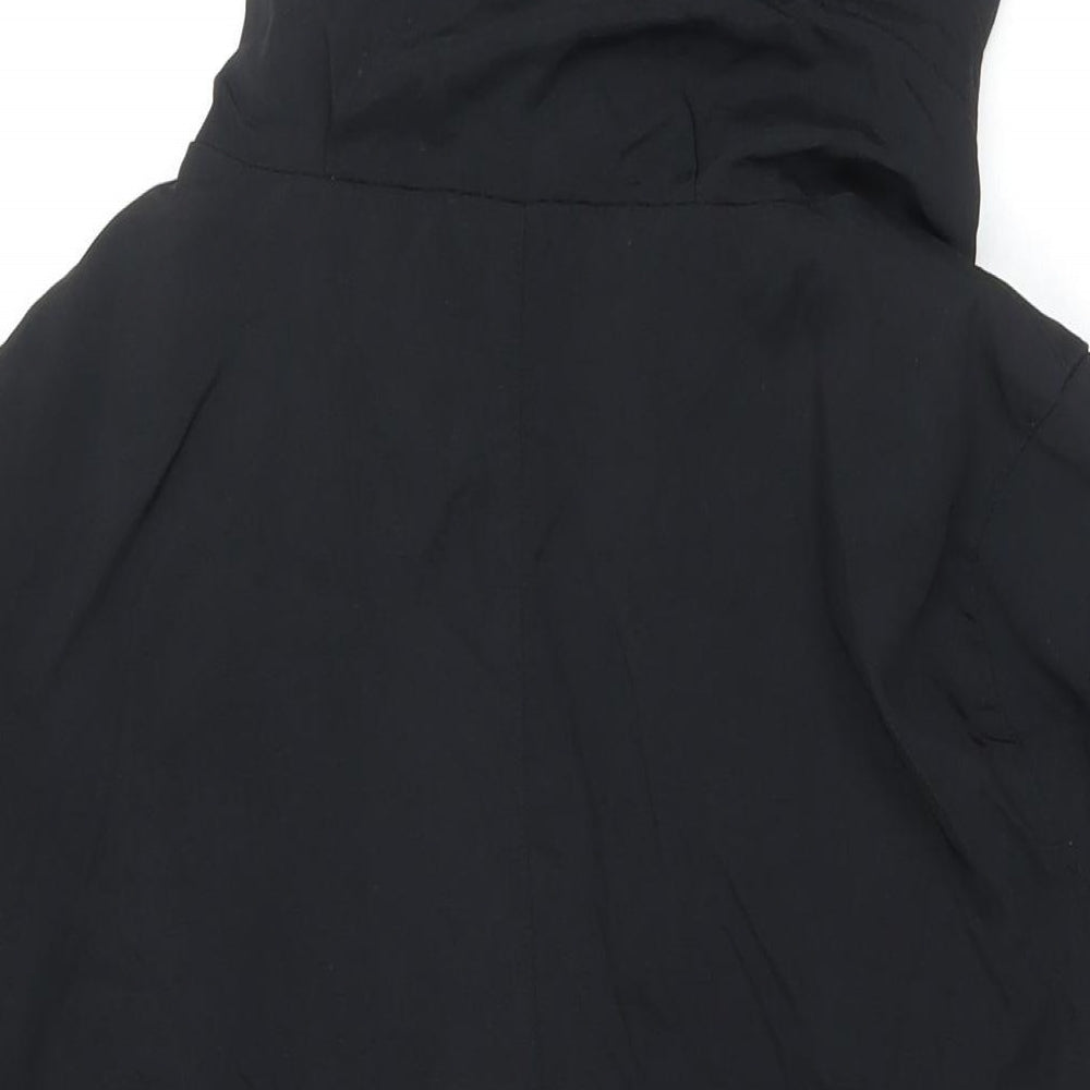 Marks and Spencer Womens Black Parka Coat Size 18 Zip