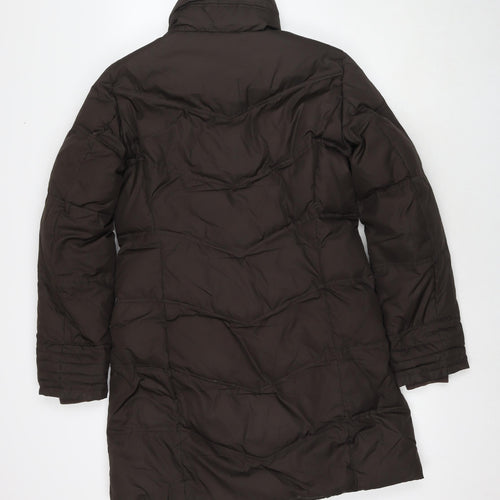 Esprit Womens Brown Quilted Jacket Size 10 Zip