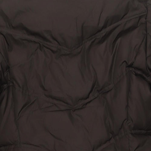 Esprit Womens Brown Quilted Jacket Size 10 Zip