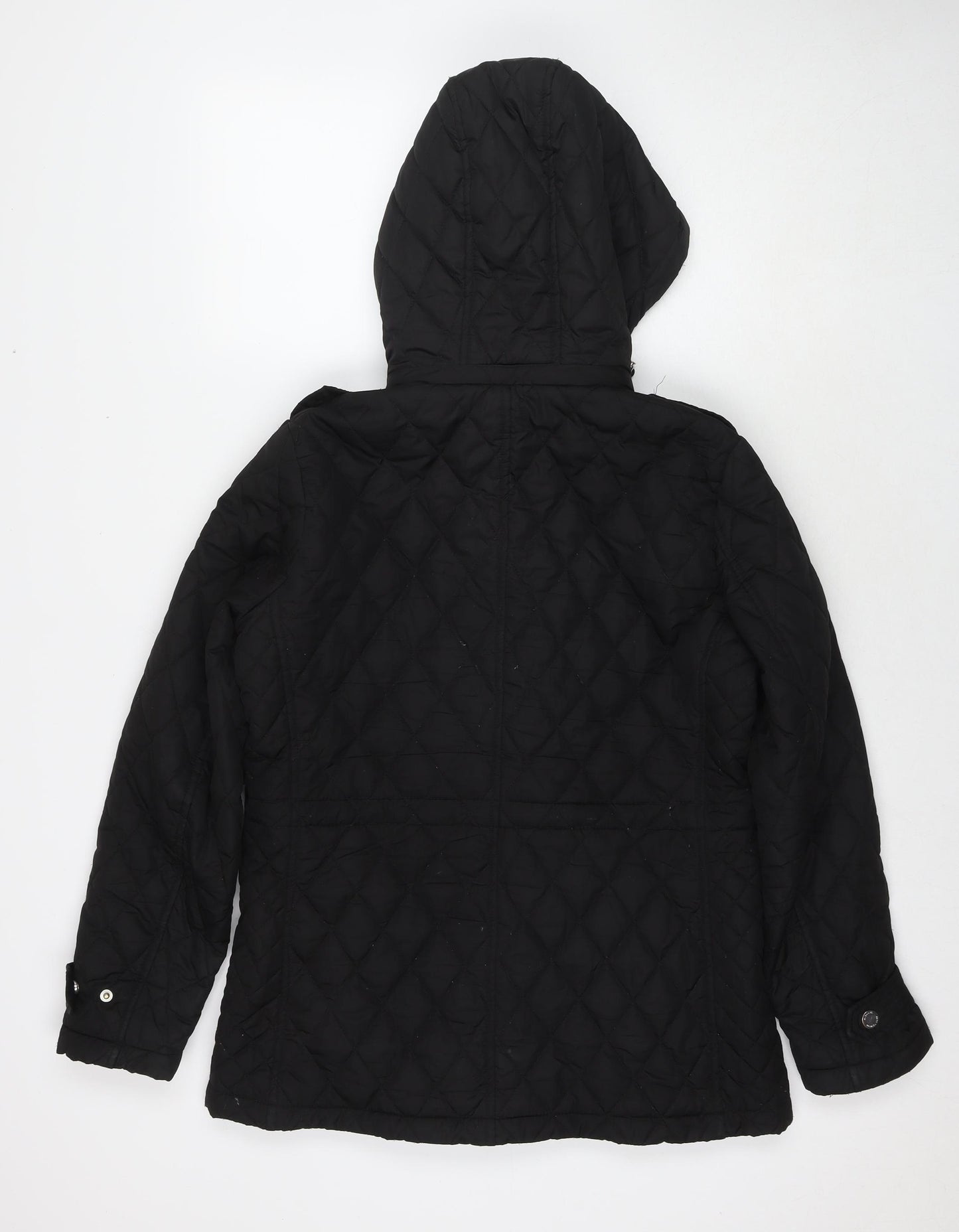 Michael Kors Womens Black Quilted Jacket Size M Zip