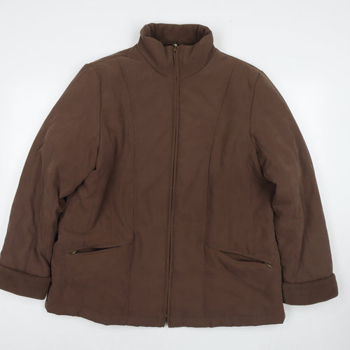 EWM Womens Brown Jacket Size 18 Zip