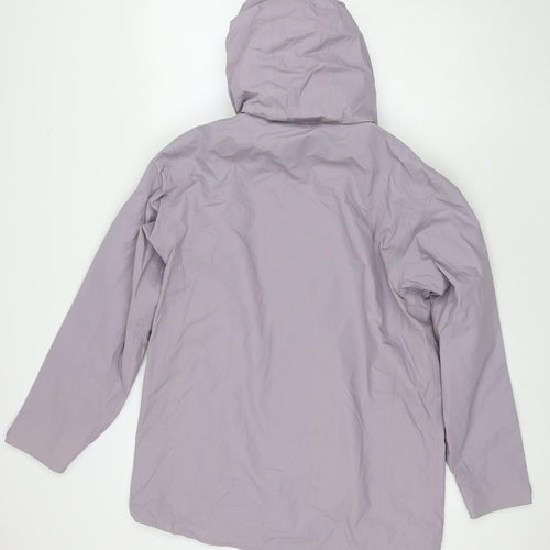 Weird Fish Womens Purple Rain Coat Jacket Size M Zip - Waterproof