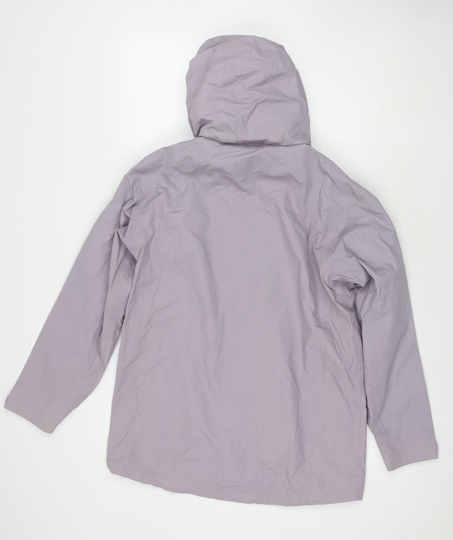 Weird Fish Womens Purple Rain Coat Jacket Size M Zip - Waterproof