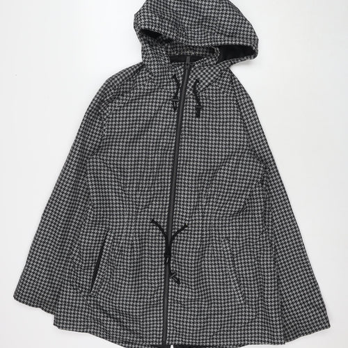 Jones Womens Black Herringbone Jacket Size M Zip