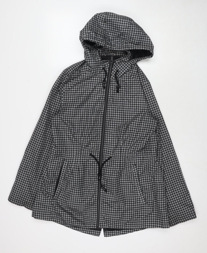 Jones Womens Black Herringbone Jacket Size M Zip