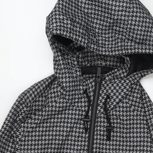 Jones Womens Black Herringbone Jacket Size M Zip