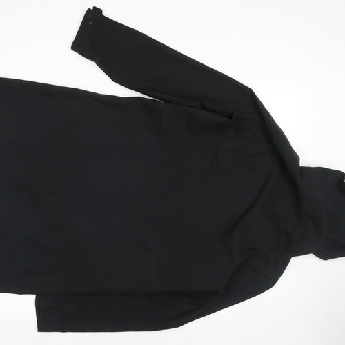 Uniqlo Womens Black Rain Coat Jacket Size M Zip - Waterproof