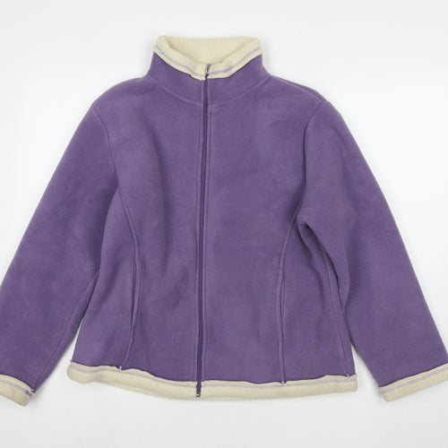 Text Womens Purple Jacket Size L Zip