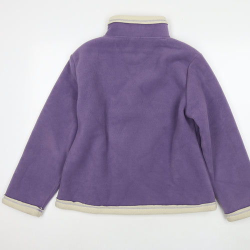 Text Womens Purple Jacket Size L Zip