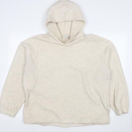 Zara Womens Beige Polyester Pullover Hoodie Size M Pullover