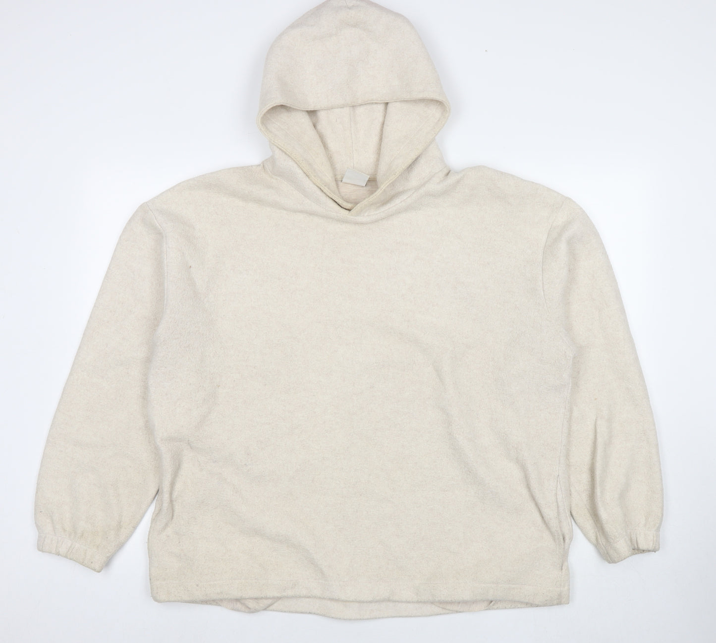 Zara Womens Beige Polyester Pullover Hoodie Size M Pullover