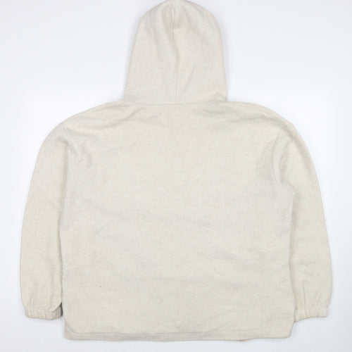 Zara Womens Beige Polyester Pullover Hoodie Size M Pullover