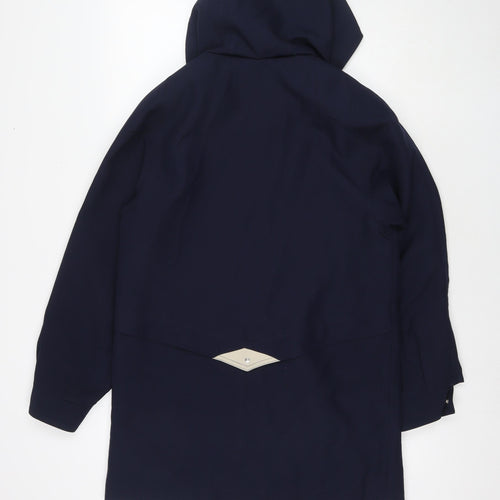 David Barry Womens Blue Parka Jacket Size 10 Zip