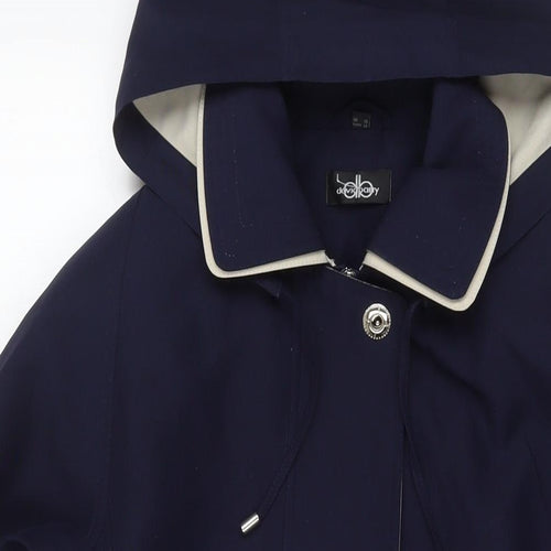 David Barry Womens Blue Parka Jacket Size 10 Zip