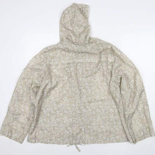 Marks and Spencer Womens Beige Floral Jacket Size XL Zip