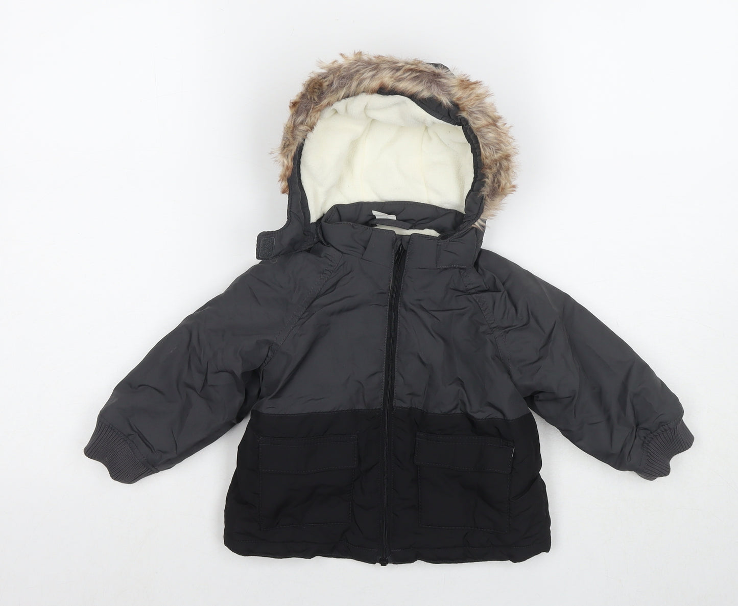 H&M Boys Grey Jacket Size 12 Months Zip