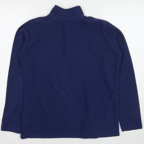 Freedom Trail Womens Blue Polyester Pullover Sweatshirt Size 10 Zip