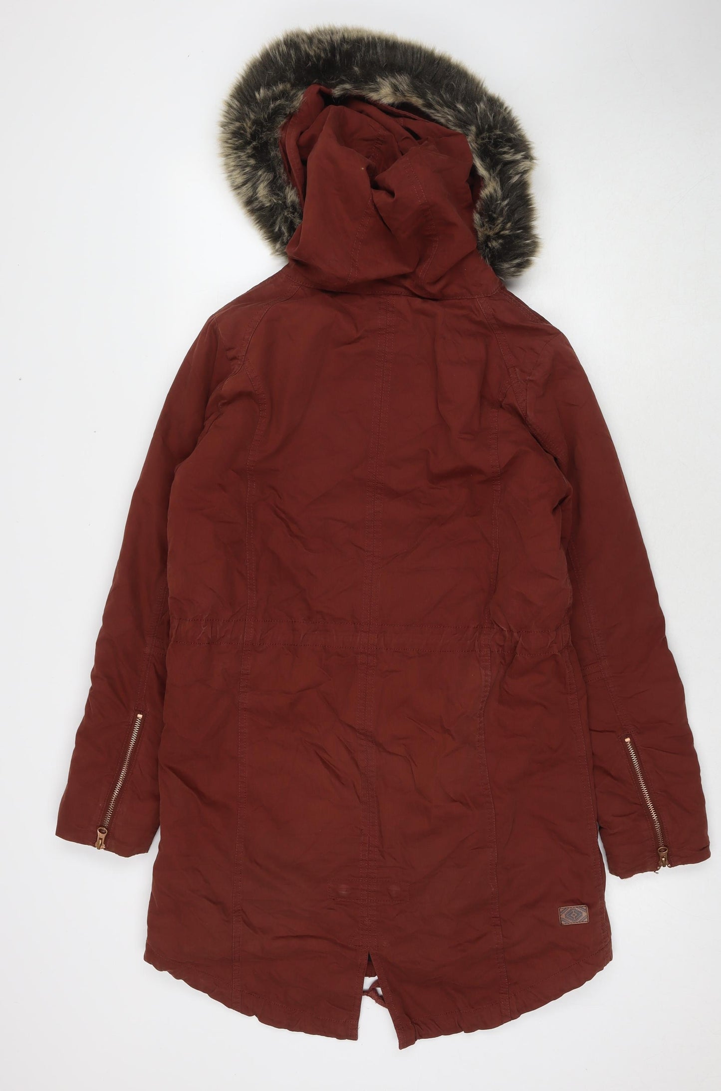 Twik Womens Brown Parka Coat Size S Zip
