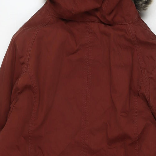 Twik Womens Brown Parka Coat Size S Zip