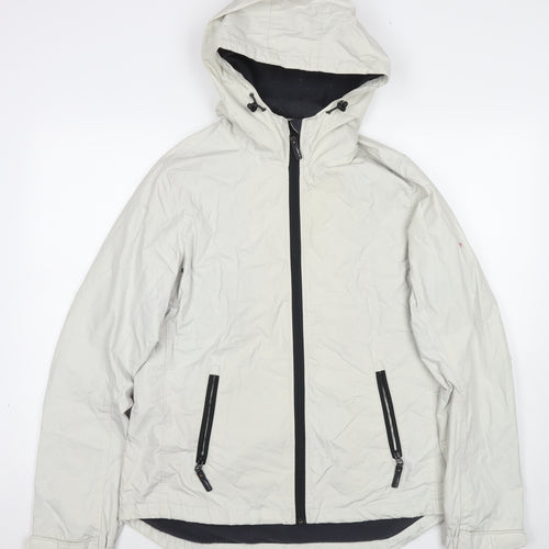 H&M Womens Ivory Jacket Size M Zip