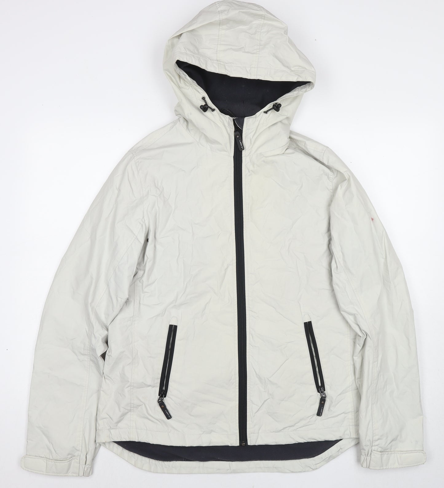 H&M Womens Ivory Jacket Size M Zip